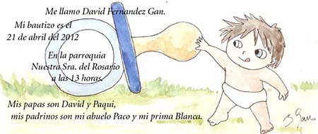 Tarjeta de bautizo