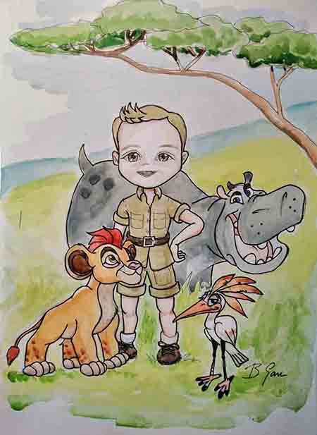 Dibujíbiri <br/>(Retrato tipo 'cartoon')